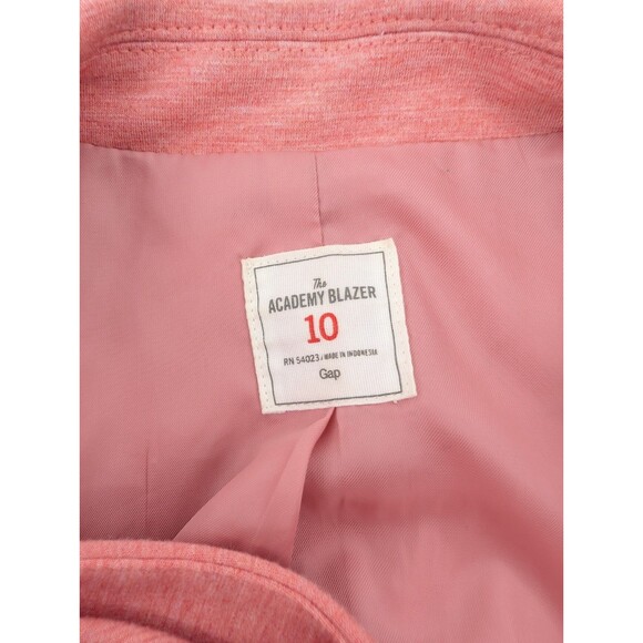 GAP Academy Heathered Pink Classic Button Down Blazer Jacket Pockets Size 10 - Picture 3 of 9